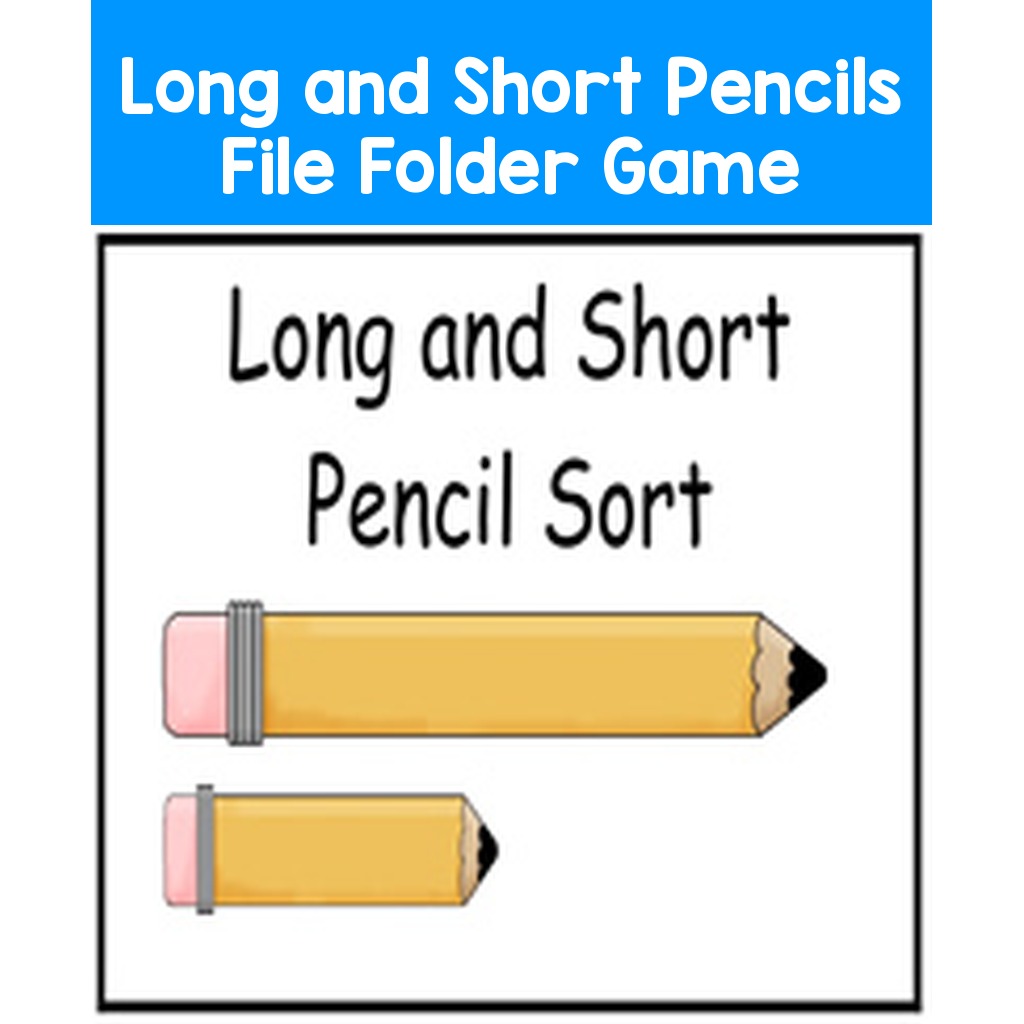 Long and Short Pencils File Folder Game