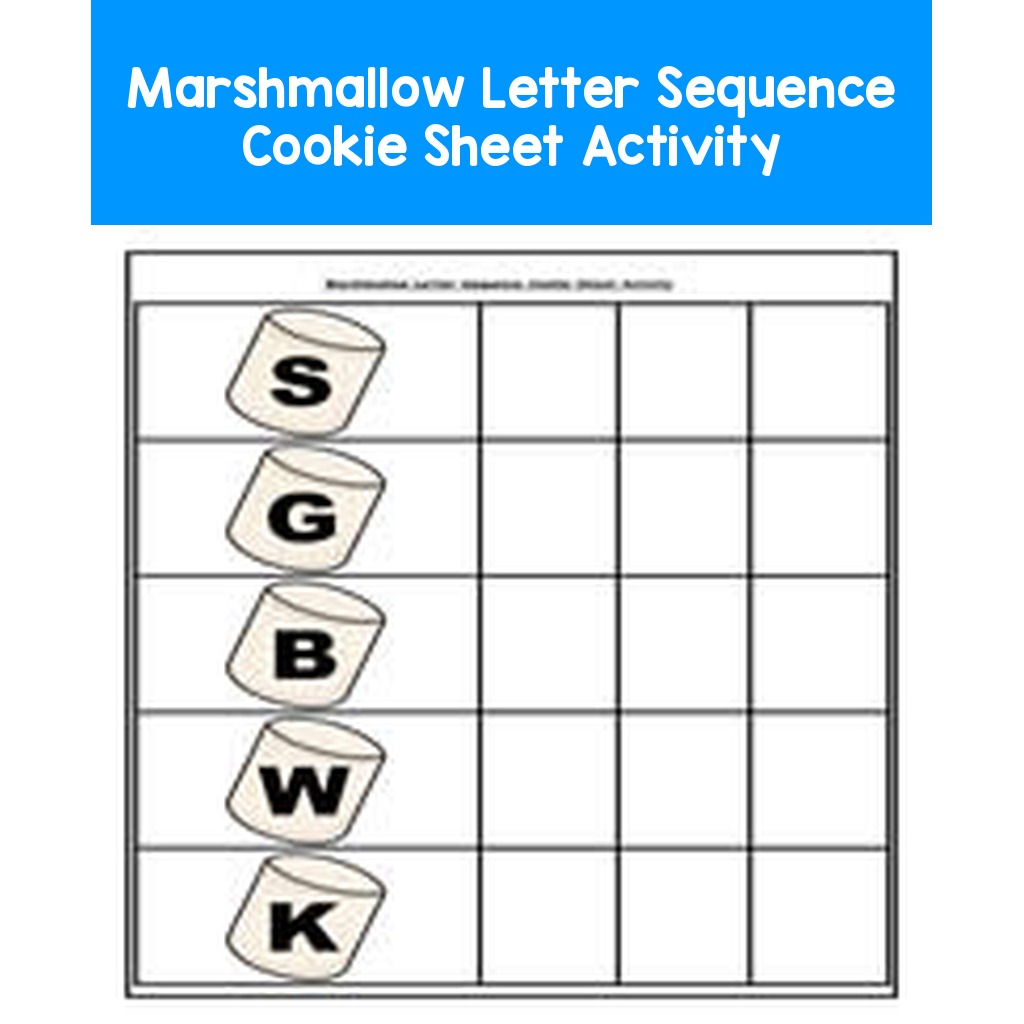 Marshmallow Letter Sequence Cookie Sheet Activity