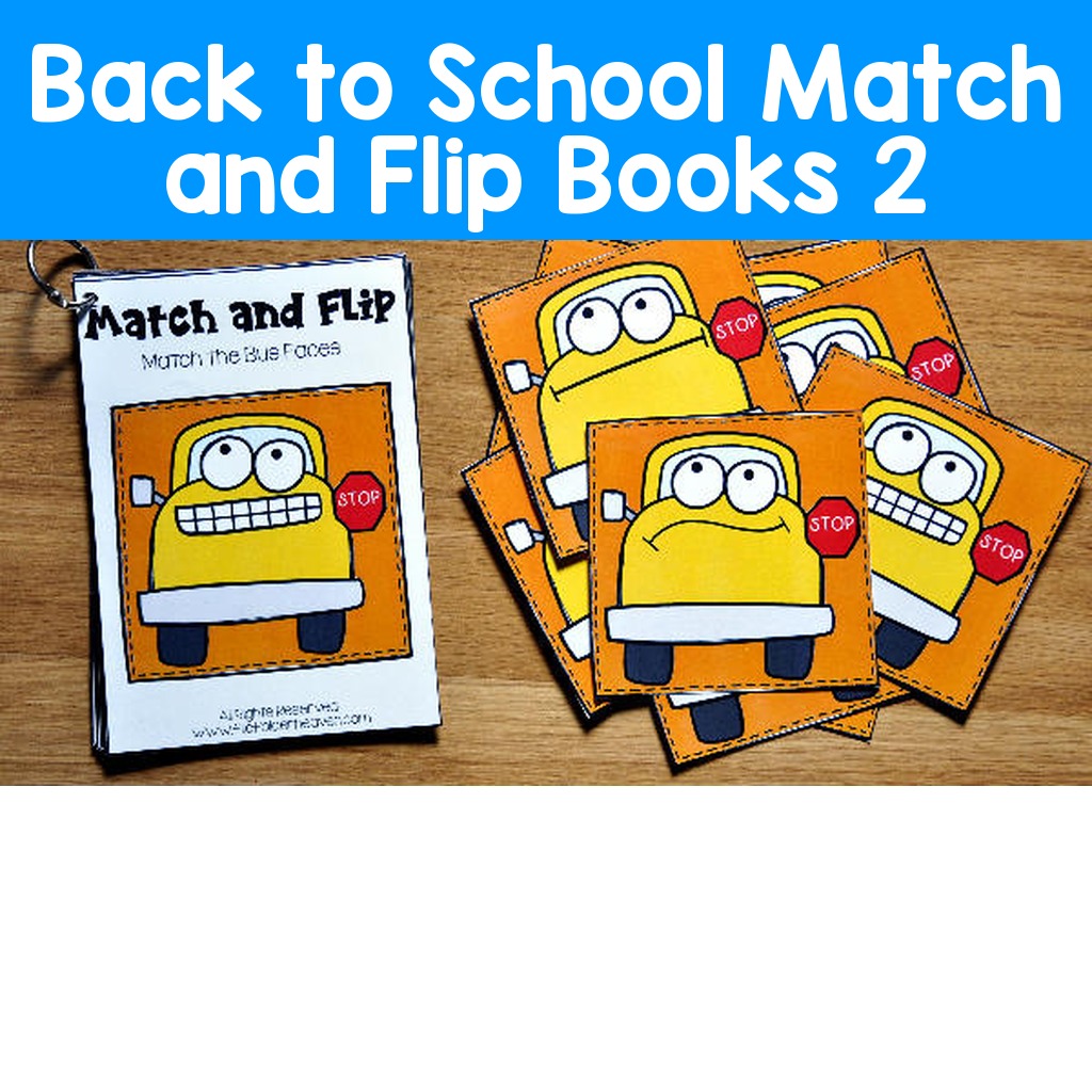 Back to School Match and Flip Books 2