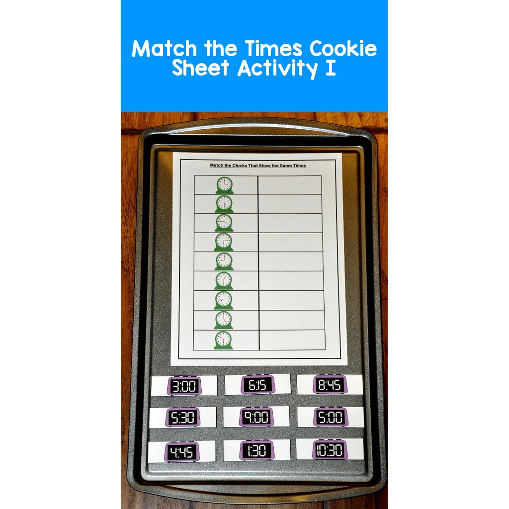 Match the Times Cookie Sheet Activity I