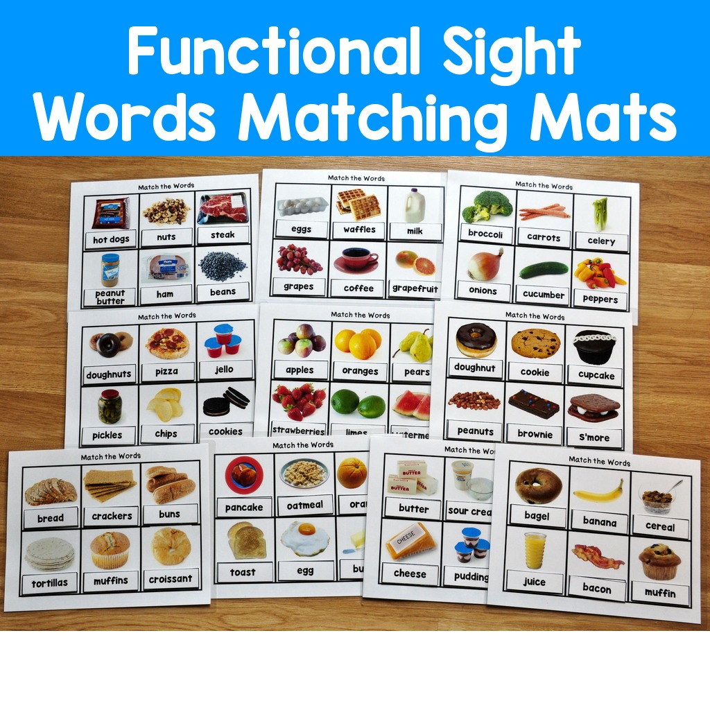 Functional Sight Words Matching Mats