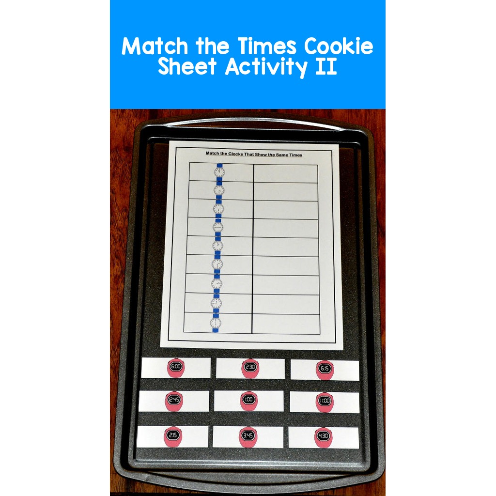 Match the Times Cookie Sheet Activity II