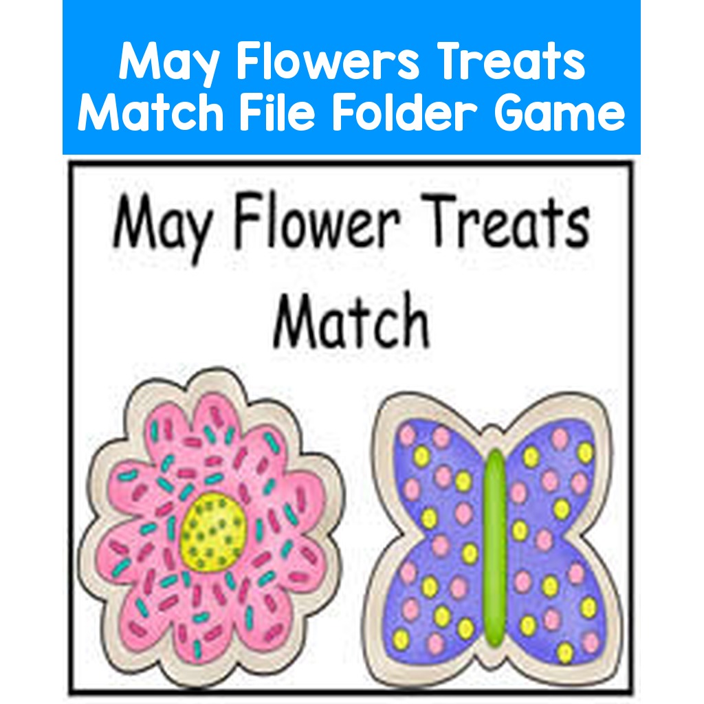 May Flowers Treats Match File Folder Game