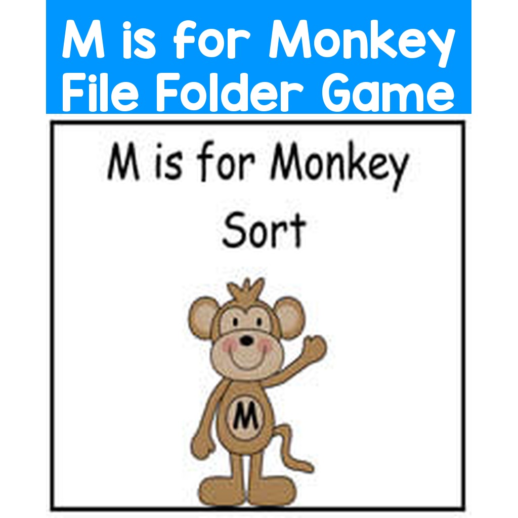 M is for Monkey File Folder Game