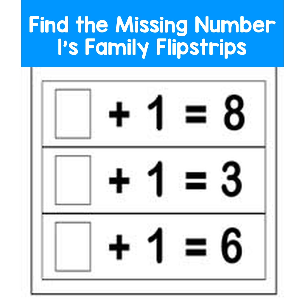 Find the Missing Number 1's Family Flipstrips