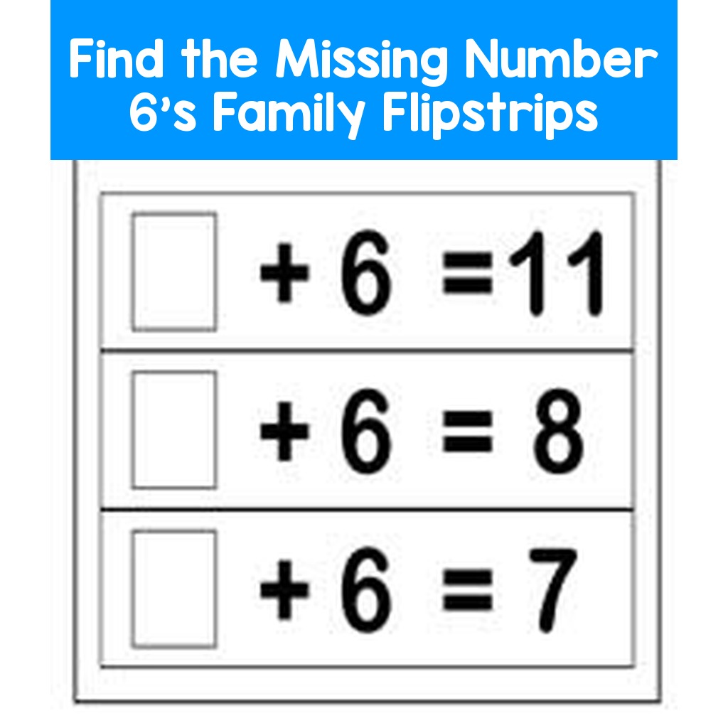 Find the Missing Number 6's Family Flipstrips