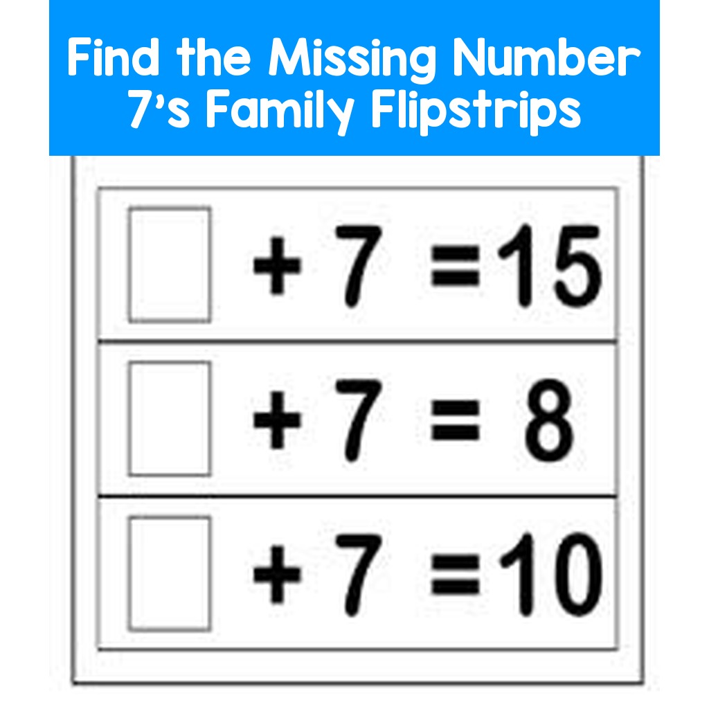 Find the Missing Number 7's Family Flipstrips