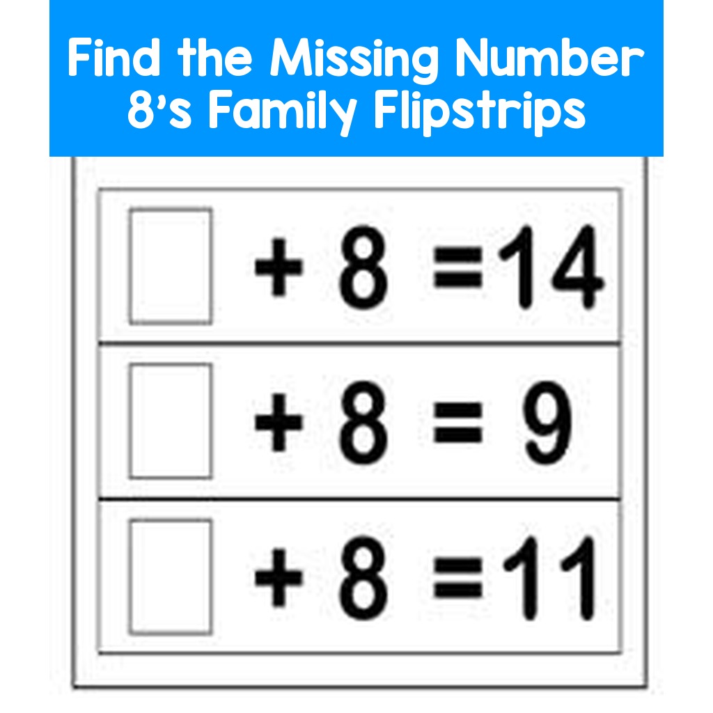 Find the Missing Number 8's Family Flipstrips