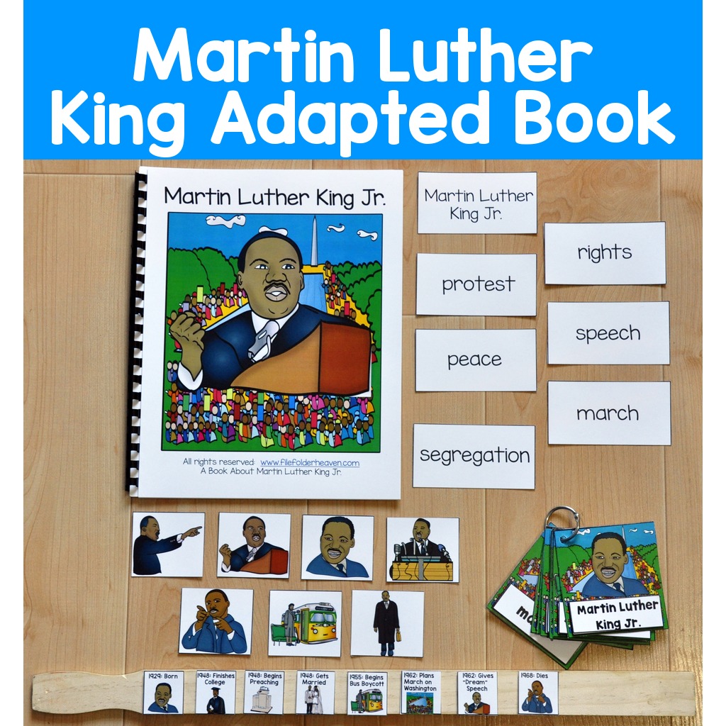 Martin Luther King Adapted Book and Vocabulary Activities