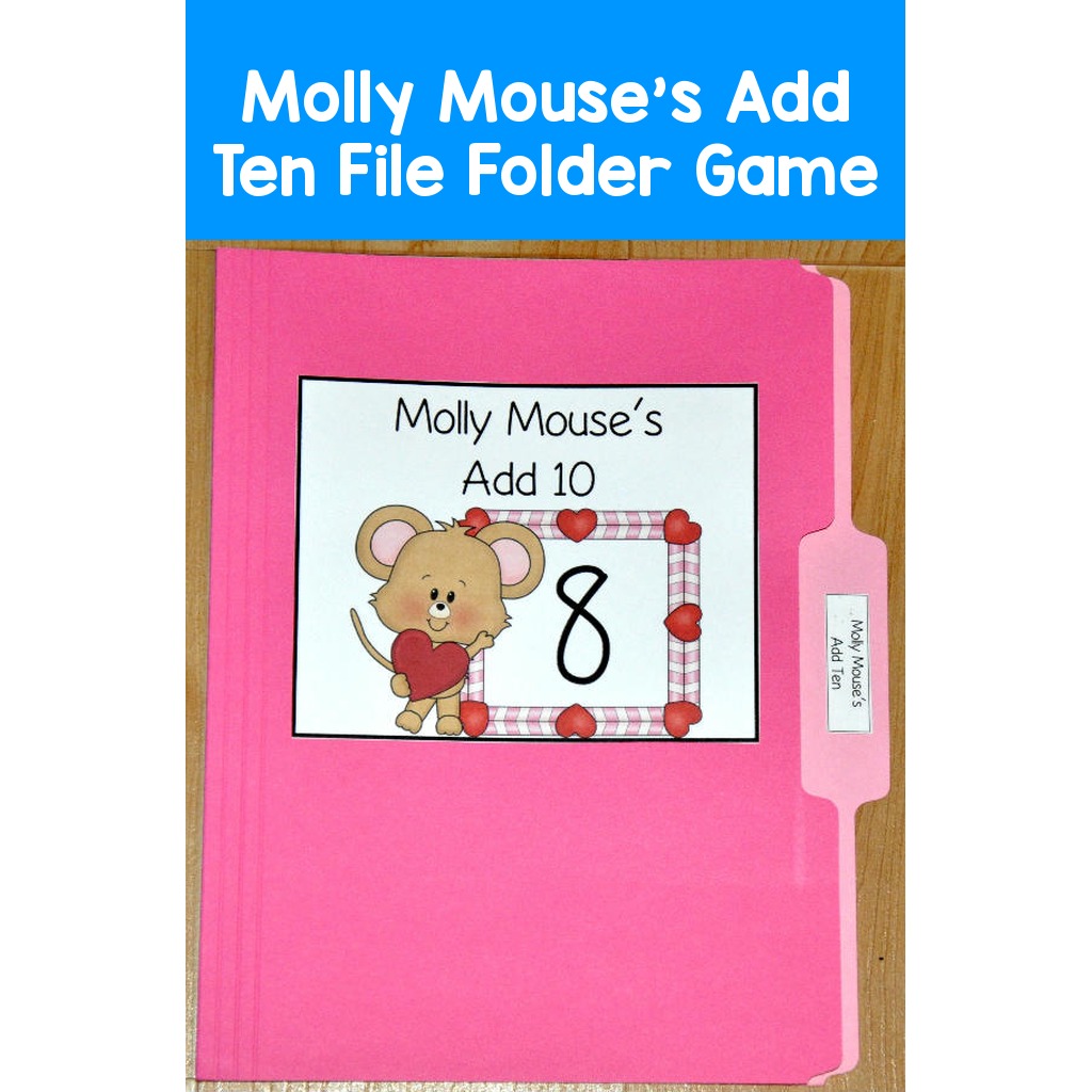 Molly Mouse's Add Ten File Folder Game