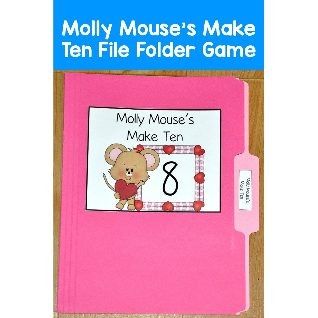 Molly Mouse's Make Ten File Folder Game
