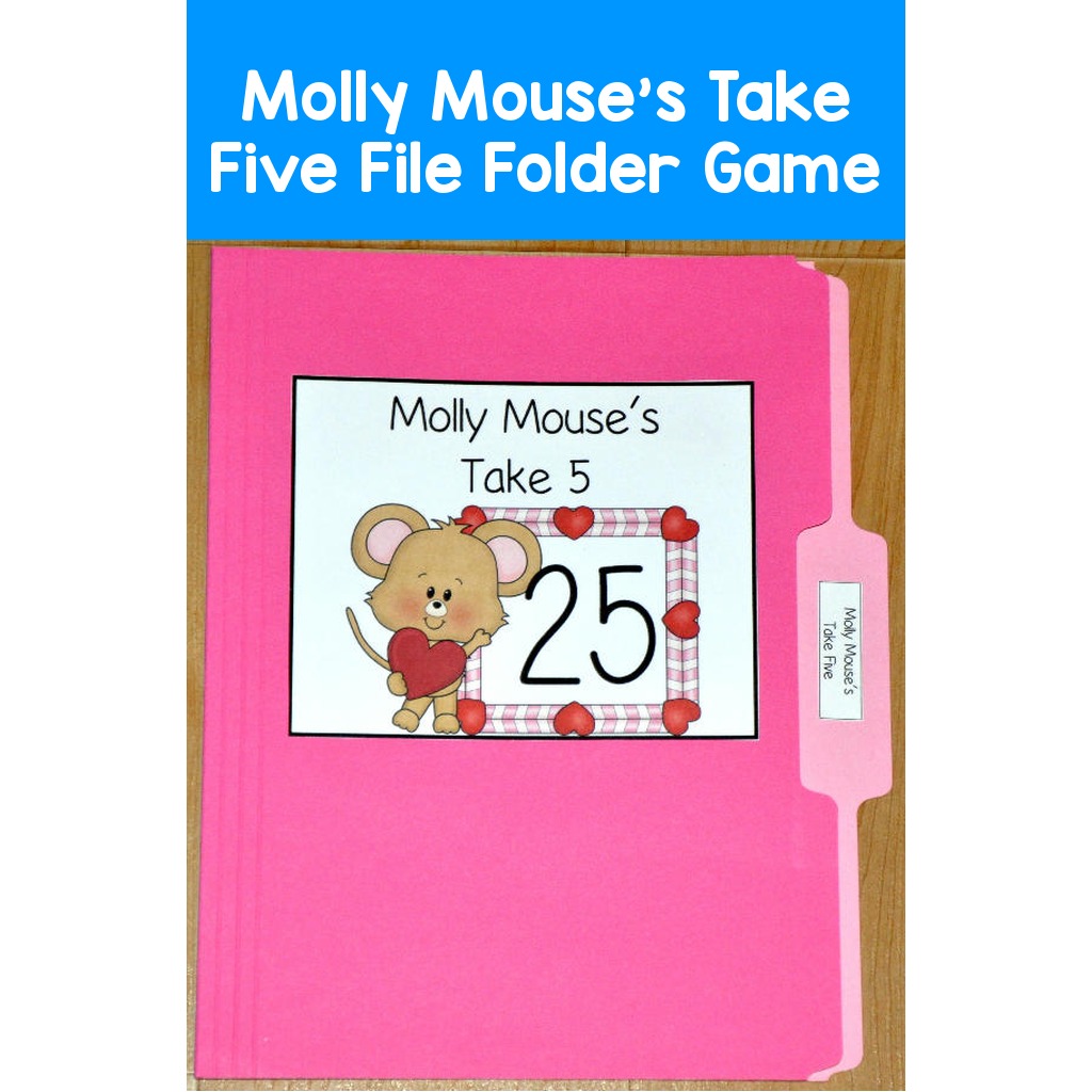 Molly Mouse's Take Five File Folder Game