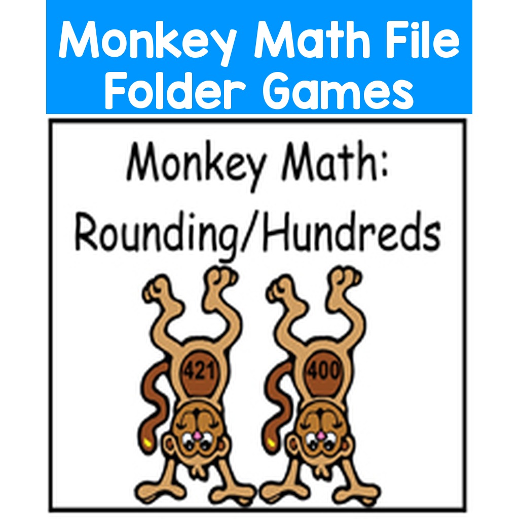 Monkey Math File Folder Games