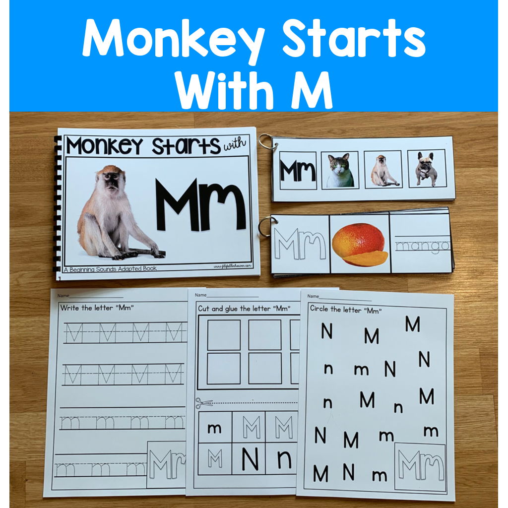 "Monkey Starts With M" (Beginning Sounds Book And Activities)
