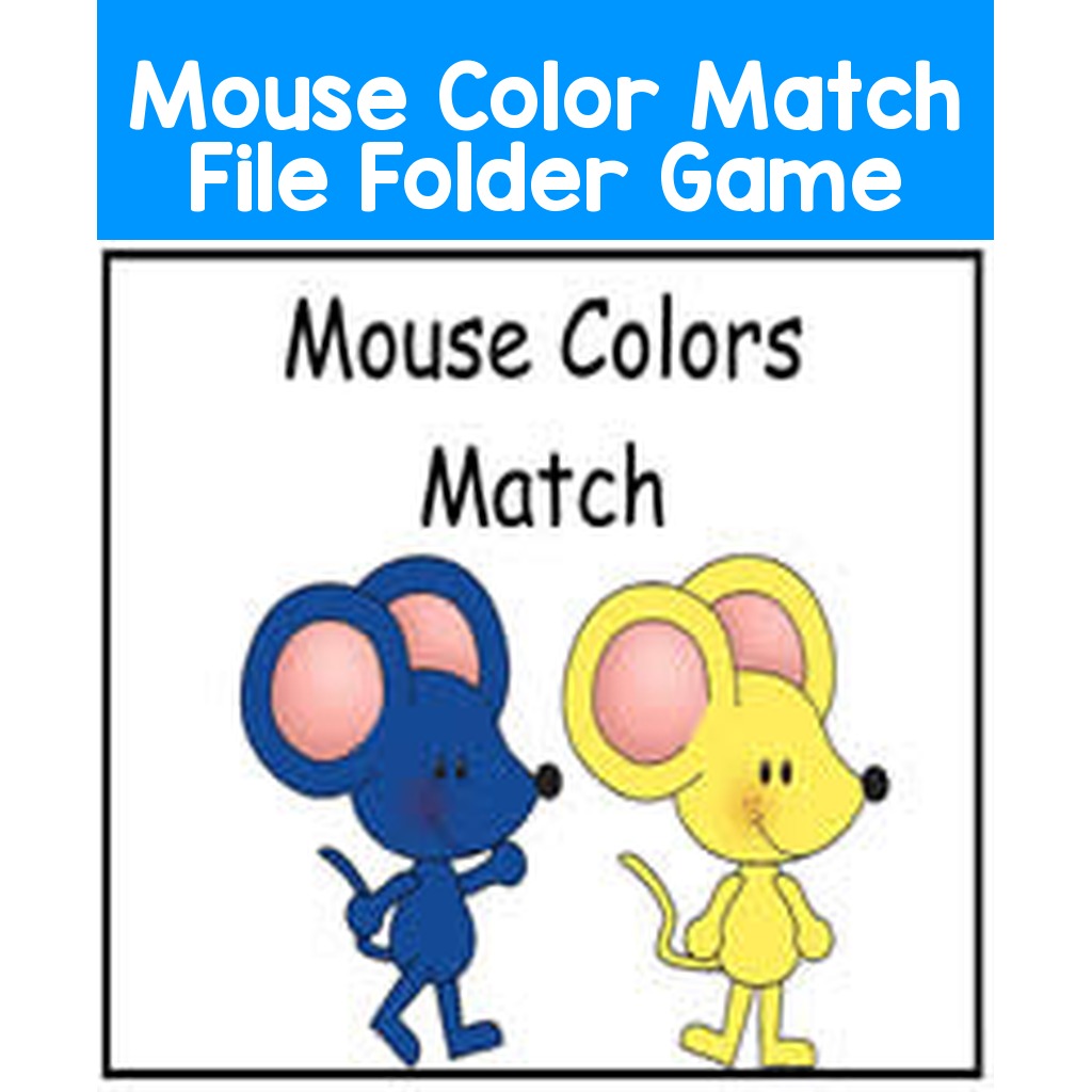 Mouse Color Match File Folder Game