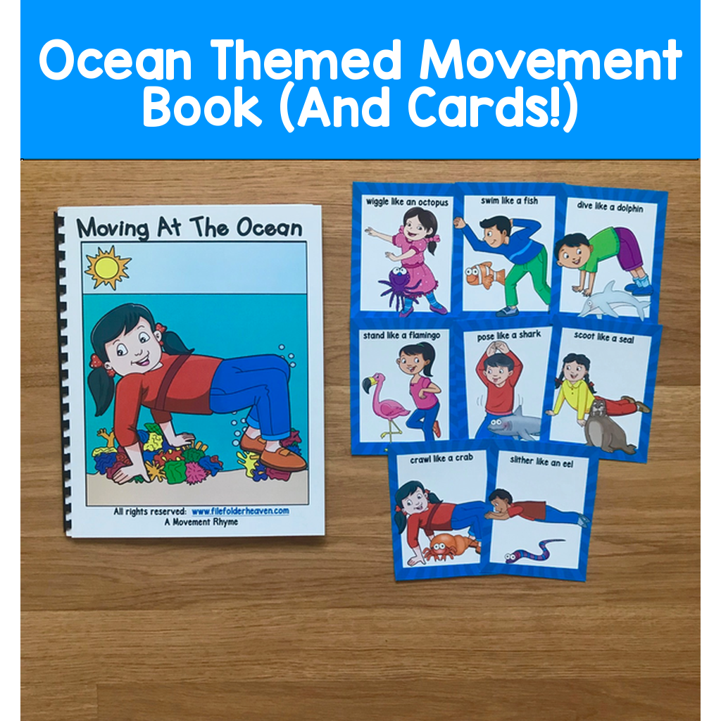 Ocean Themed Movement Book (And Cards!)