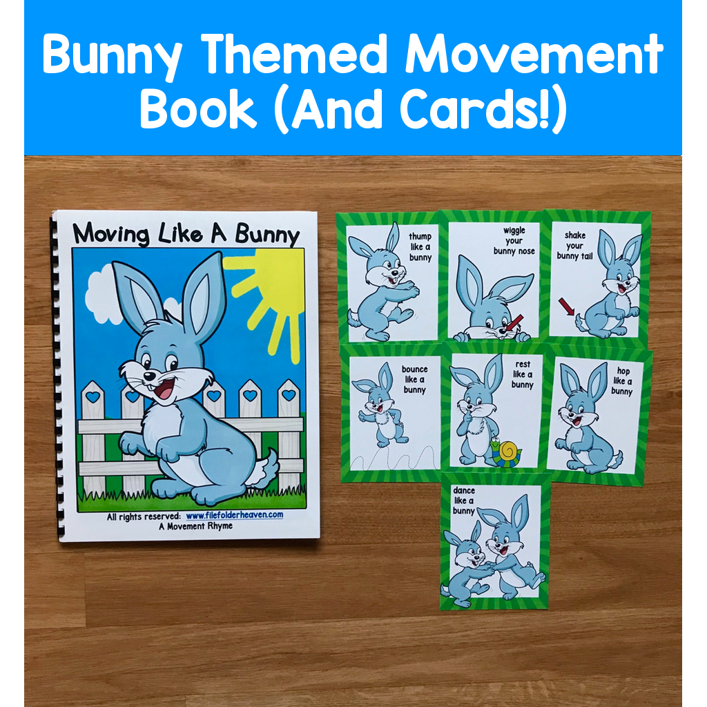 Bunny Themed Movement Book (And Cards!)