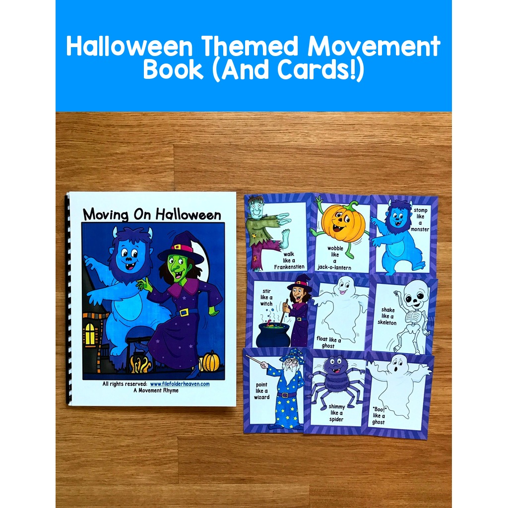 Halloween Themed Movement Book (And Cards!)