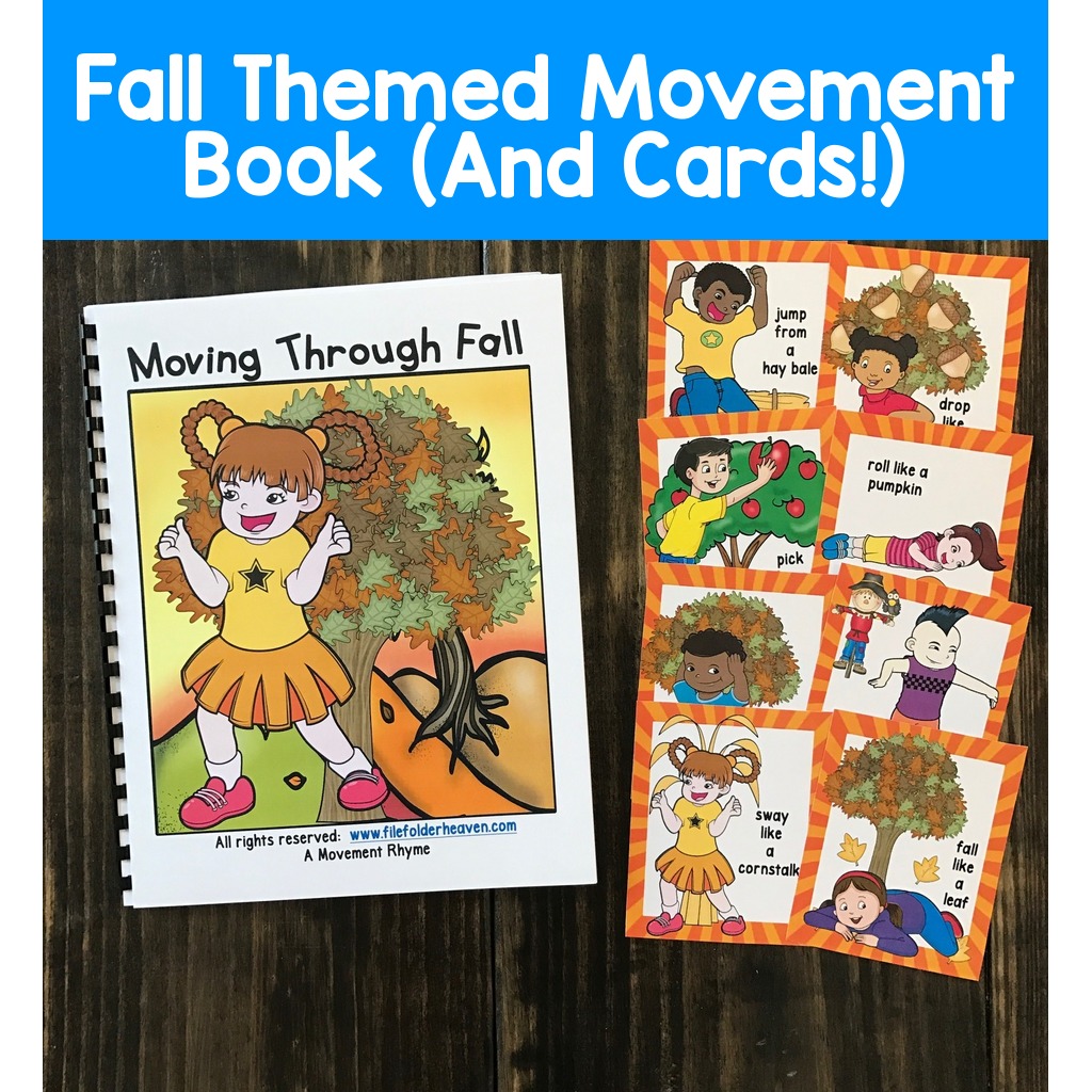 Fall Themed Movement Book (And Cards!)