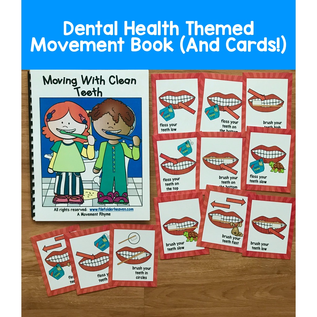 Dental Health Themed Movement Book (And Cards!)