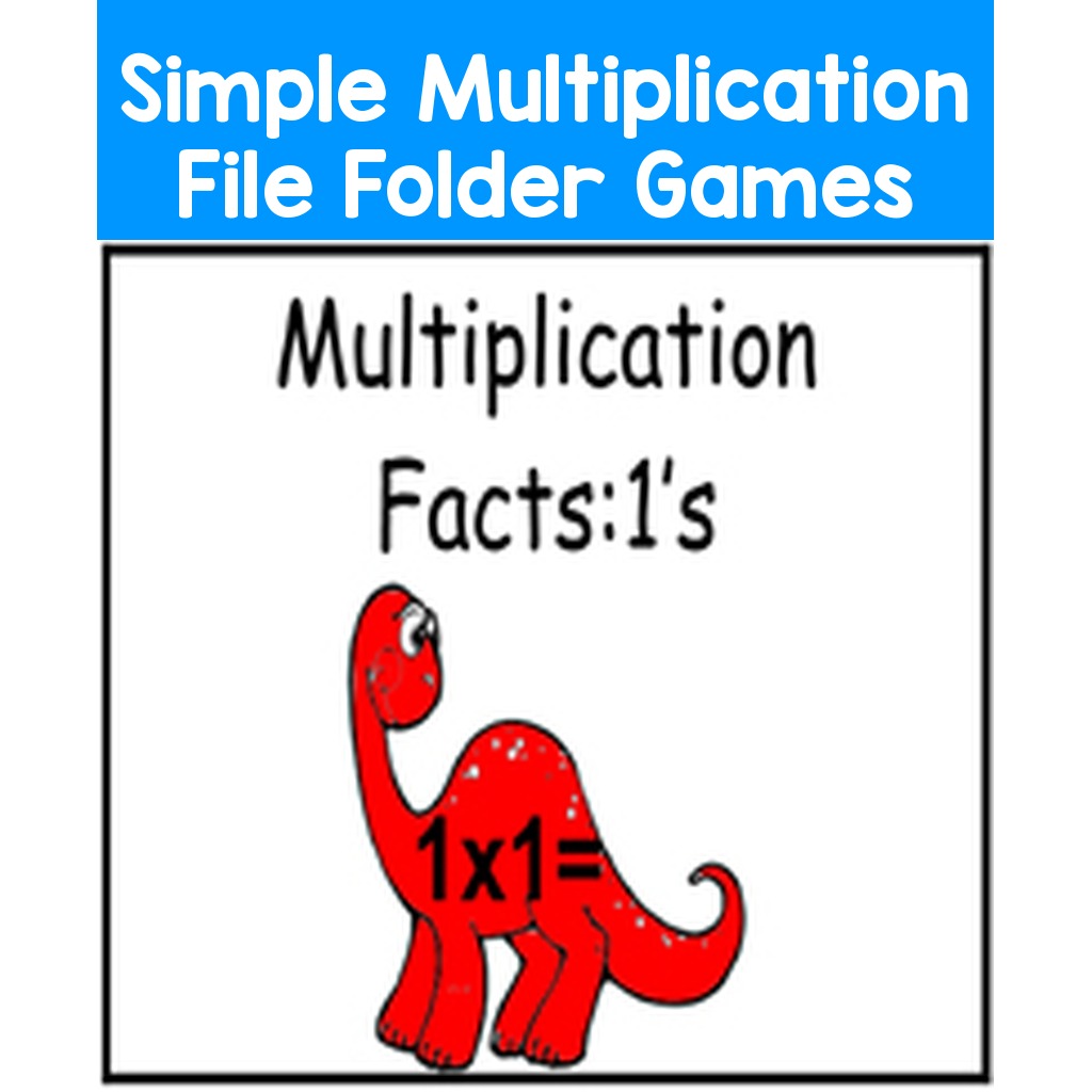 Simple Multiplication File Folder Games