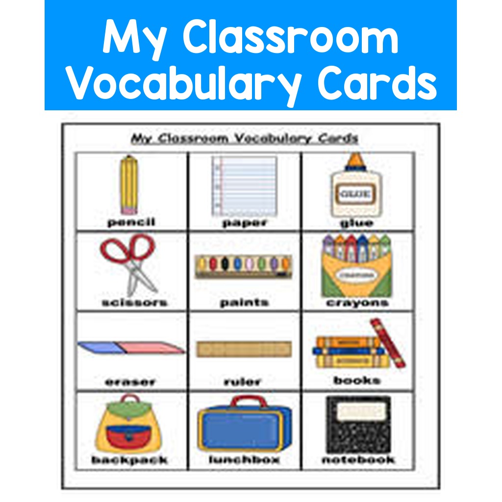 My Classroom Vocabulary Cards