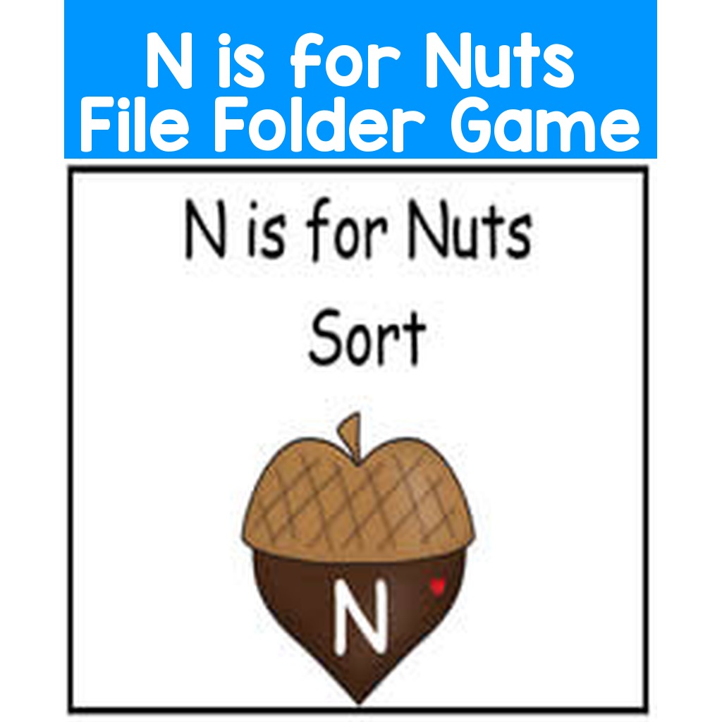 N is for Nuts File Folder Game