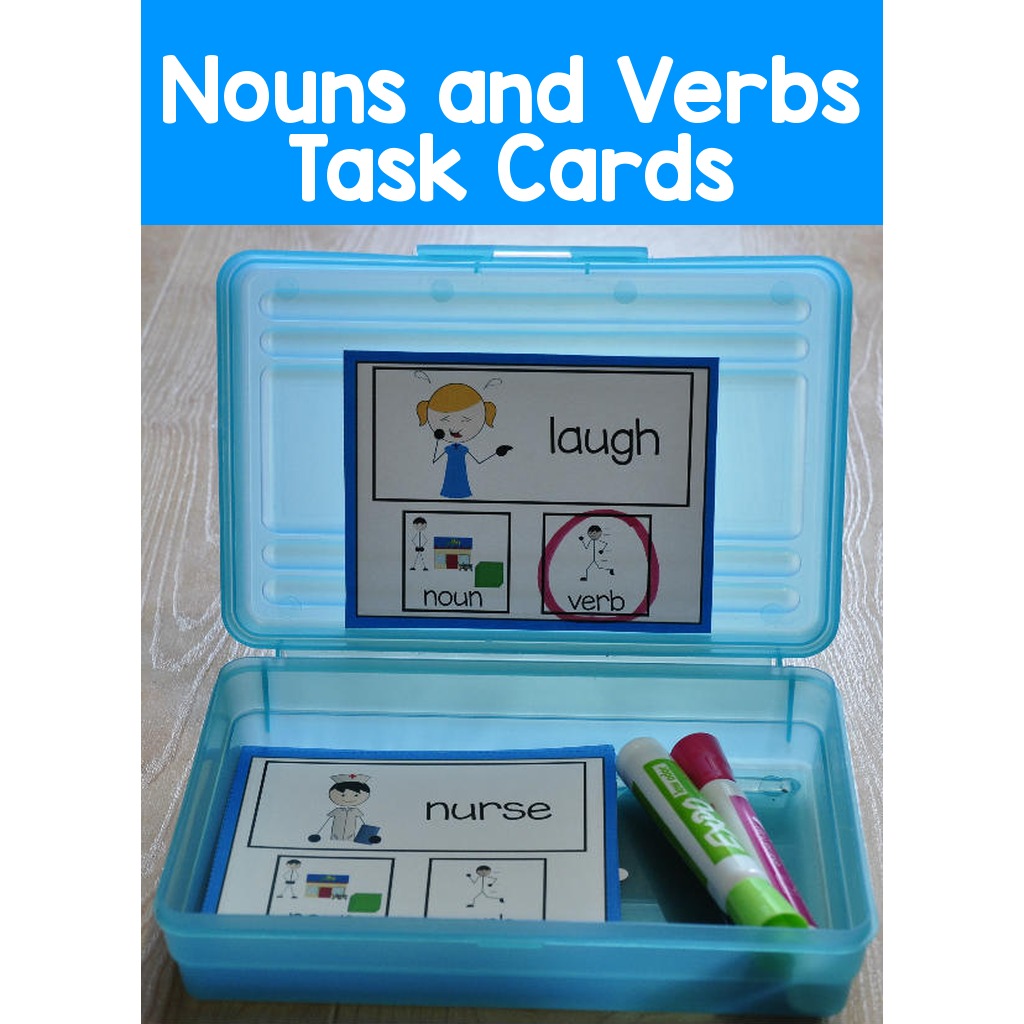 Nouns and Verbs Task Cards