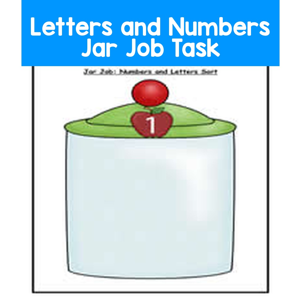 Letters and Numbers Jar Job Task