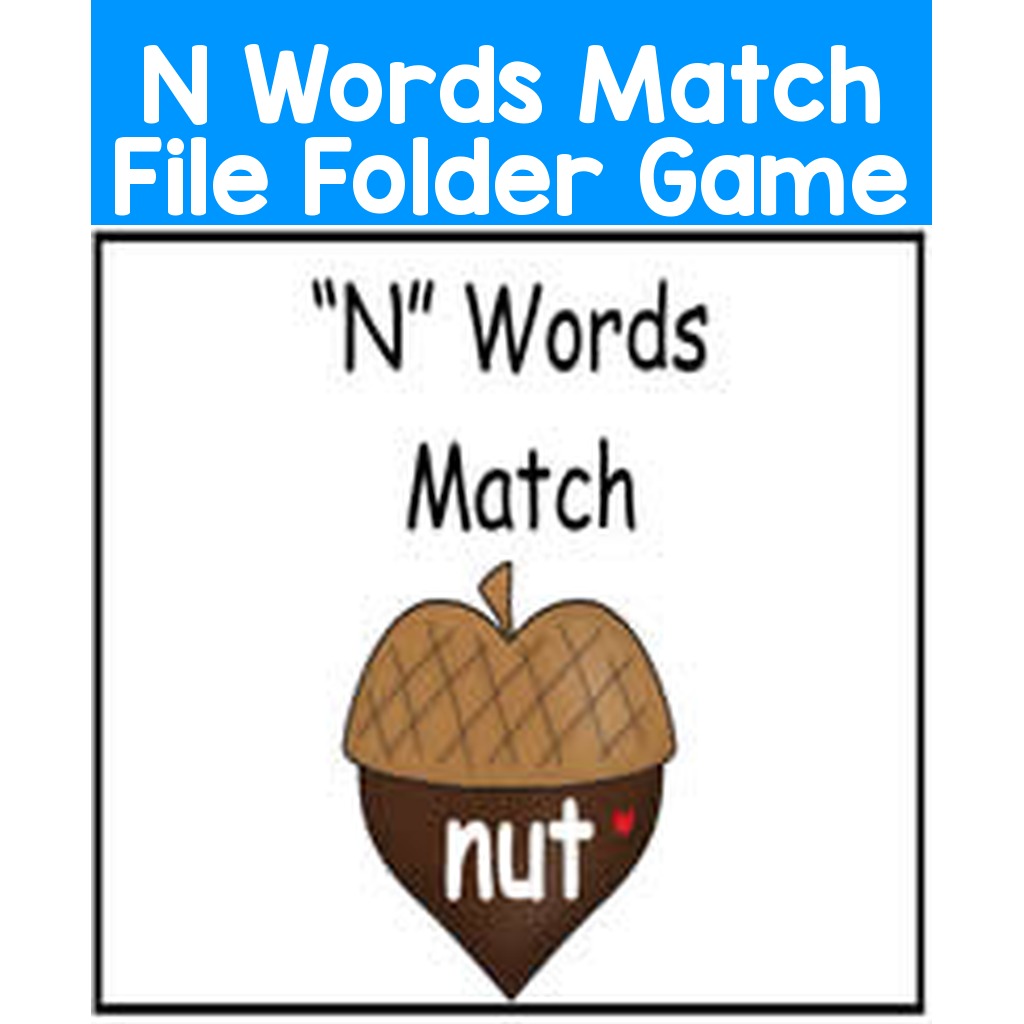 N Words Match File Folder Game