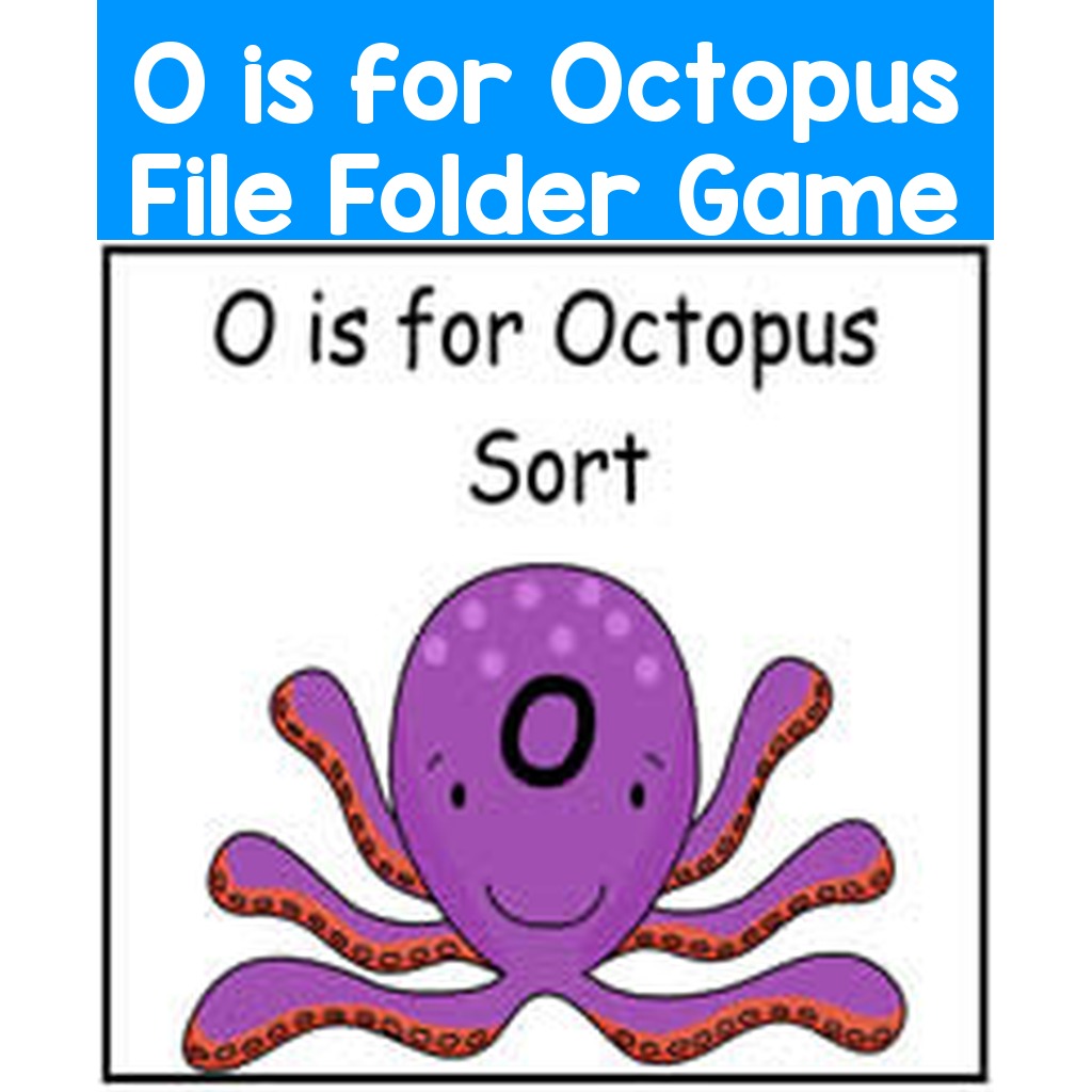 O is for Octopus File Folder Game