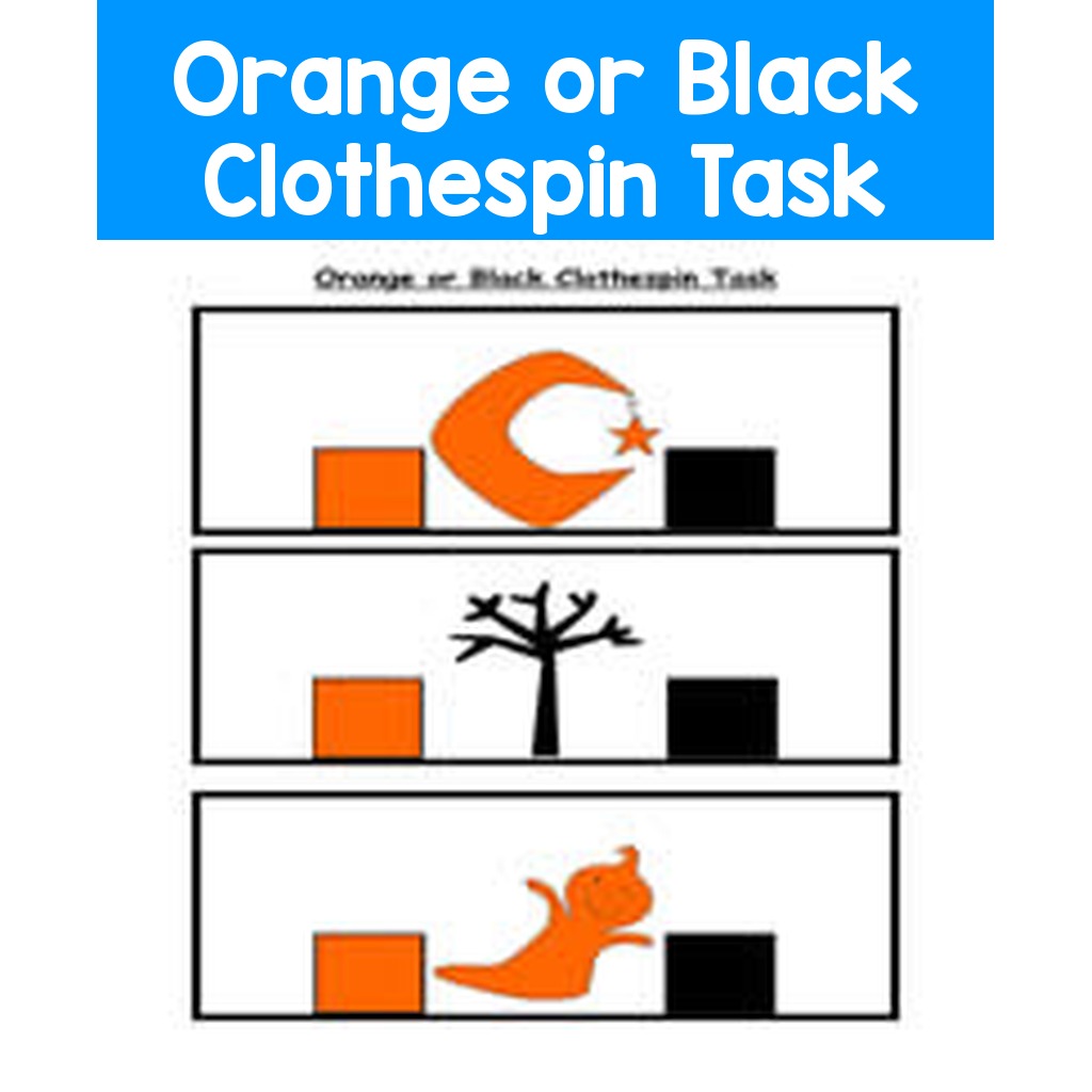 Orange or Black Clothespin Task