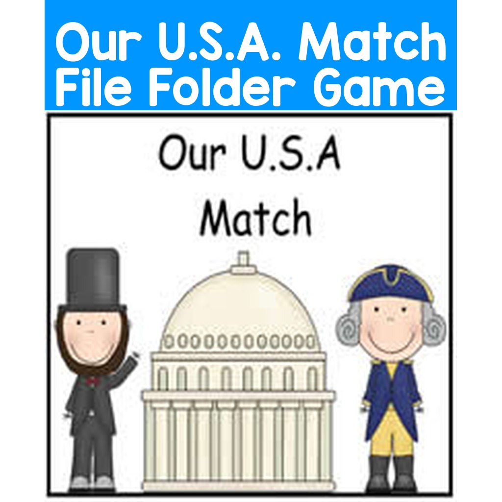 Our U.S.A. Match File Folder Game