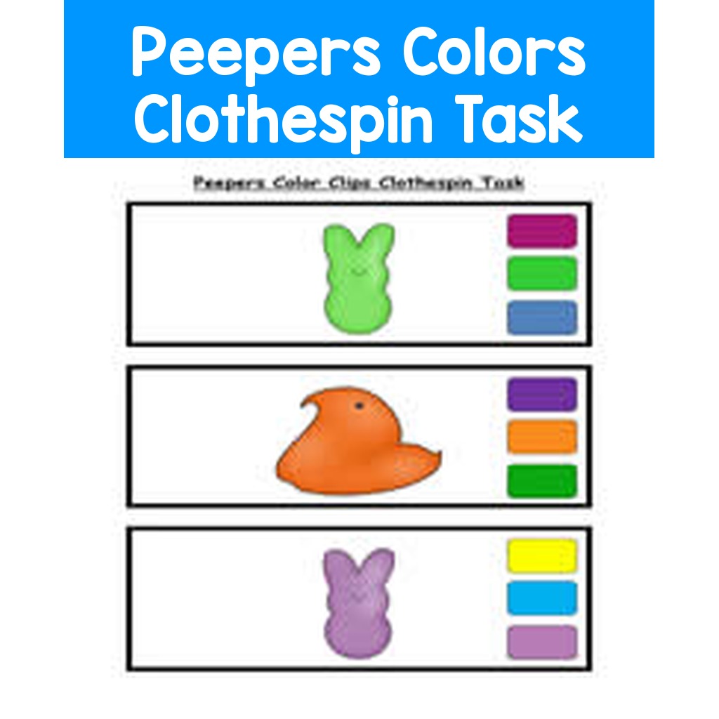Peepers Colors Clothespin Task