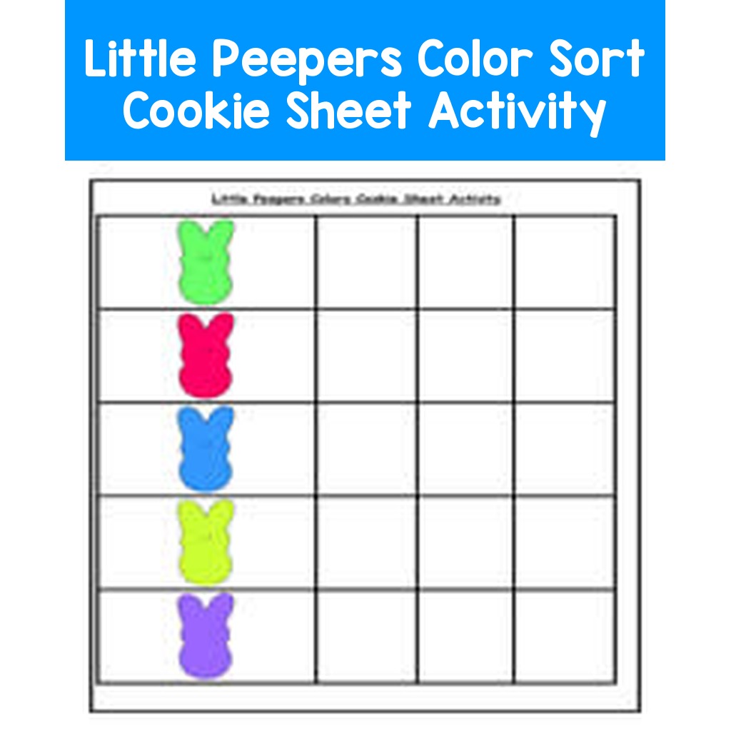 Little Peepers Color Sort Cookie Sheet Activity