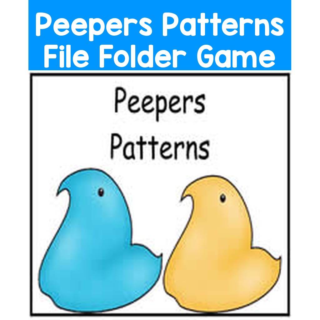Peepers Patterns File Folder Game