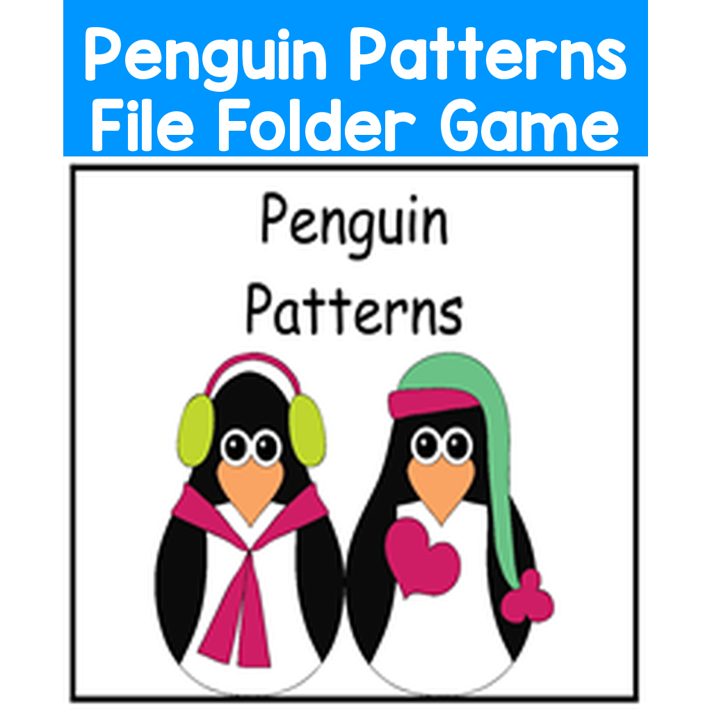Penguin Patterns File Folder Game