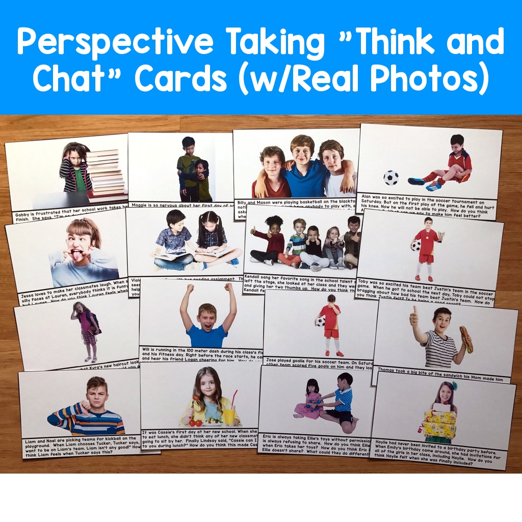 Perspective Taking "Think and Chat" Cards (w/Real Photos)