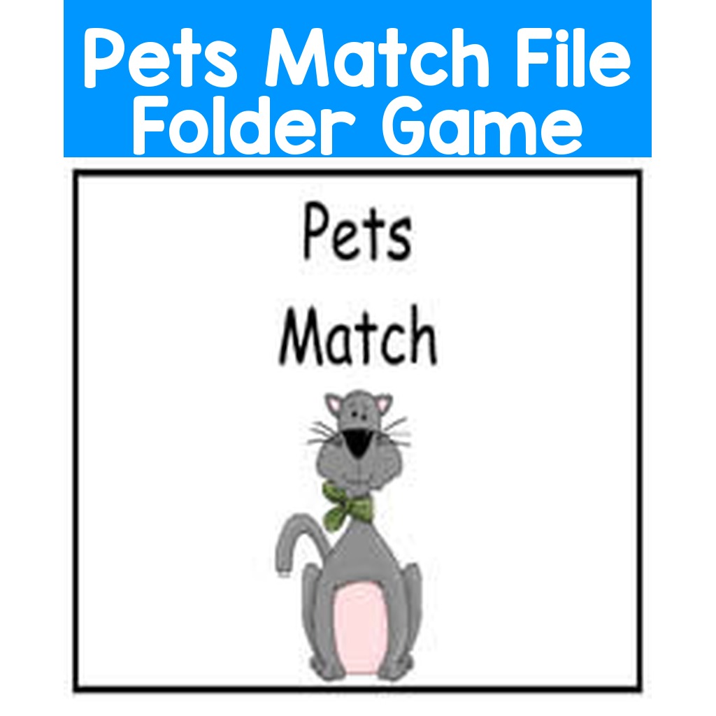 Pets Match File Folder Game
