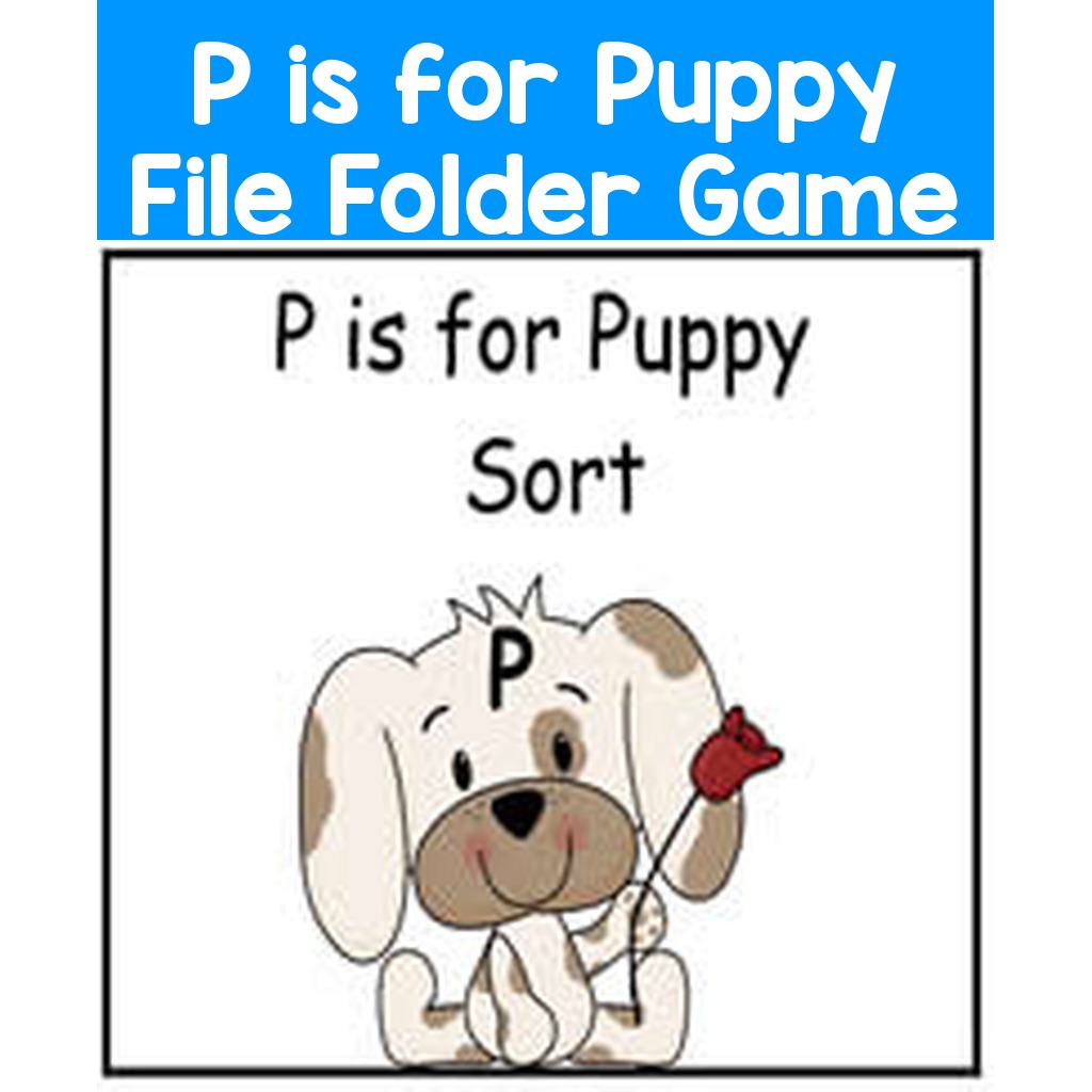 P is for Puppy File Folder Game