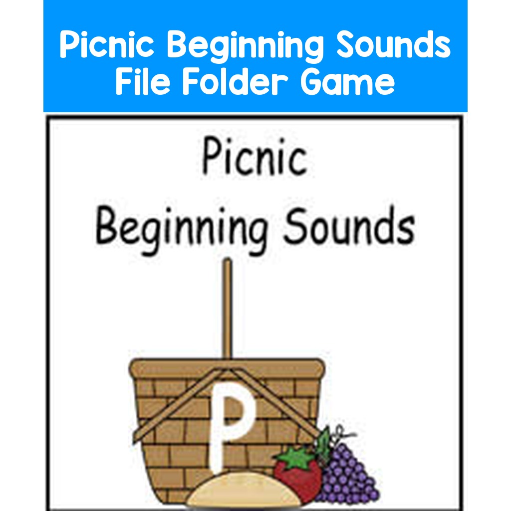 Picnic Beginning Sounds File Folder Game