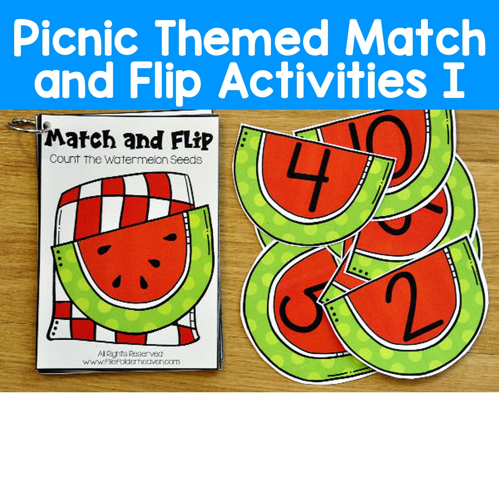 Picnic Themed Match and Flip Activities I
