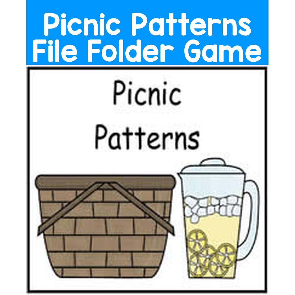 Picnic Patterns File Folder Game
