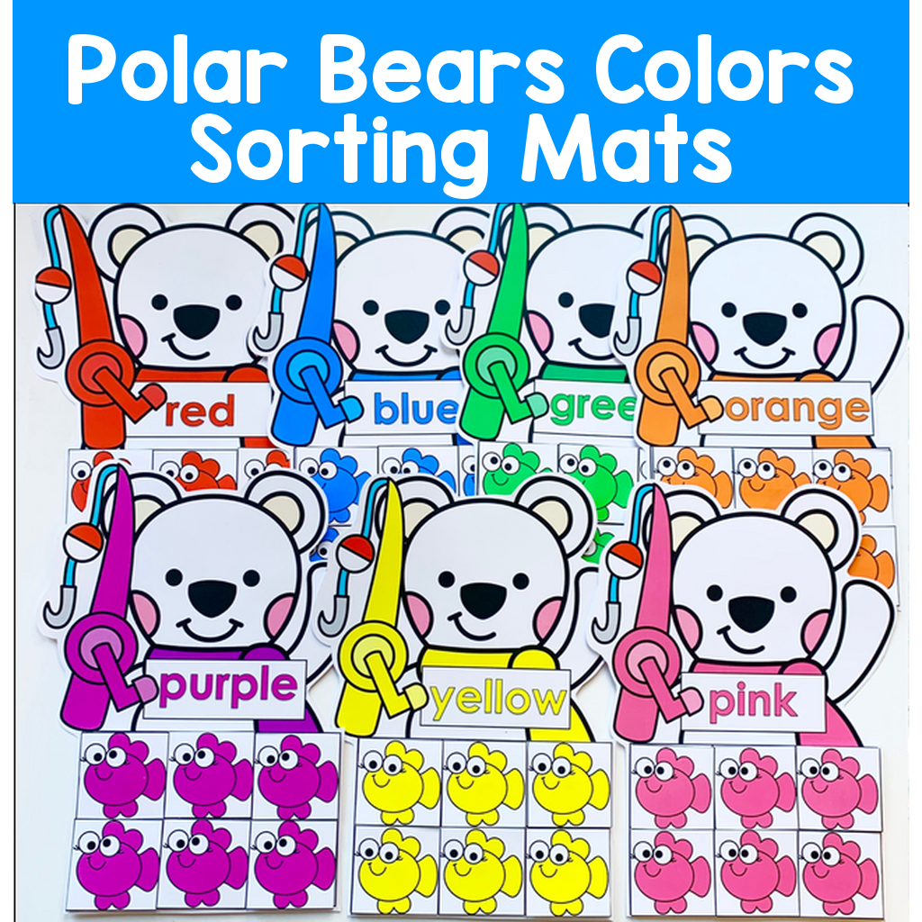 Polar Bears Colors Sorting Mats