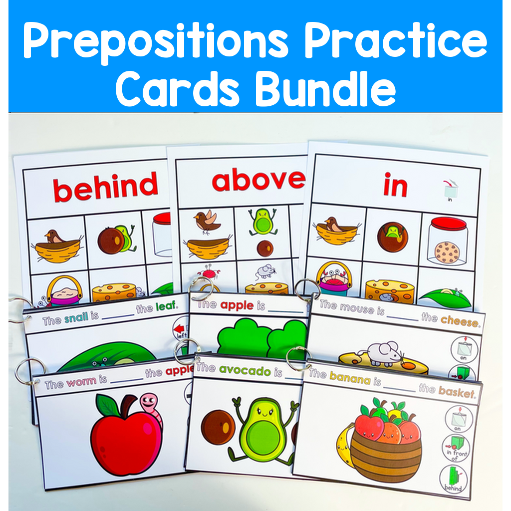 Prepositions Practice Cards Bundle