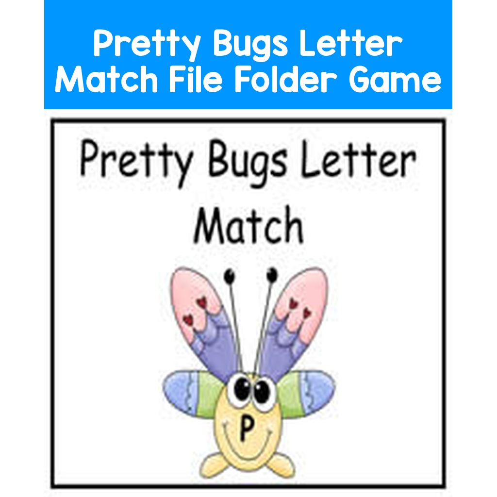 Pretty Bugs Letter Match File Folder Game