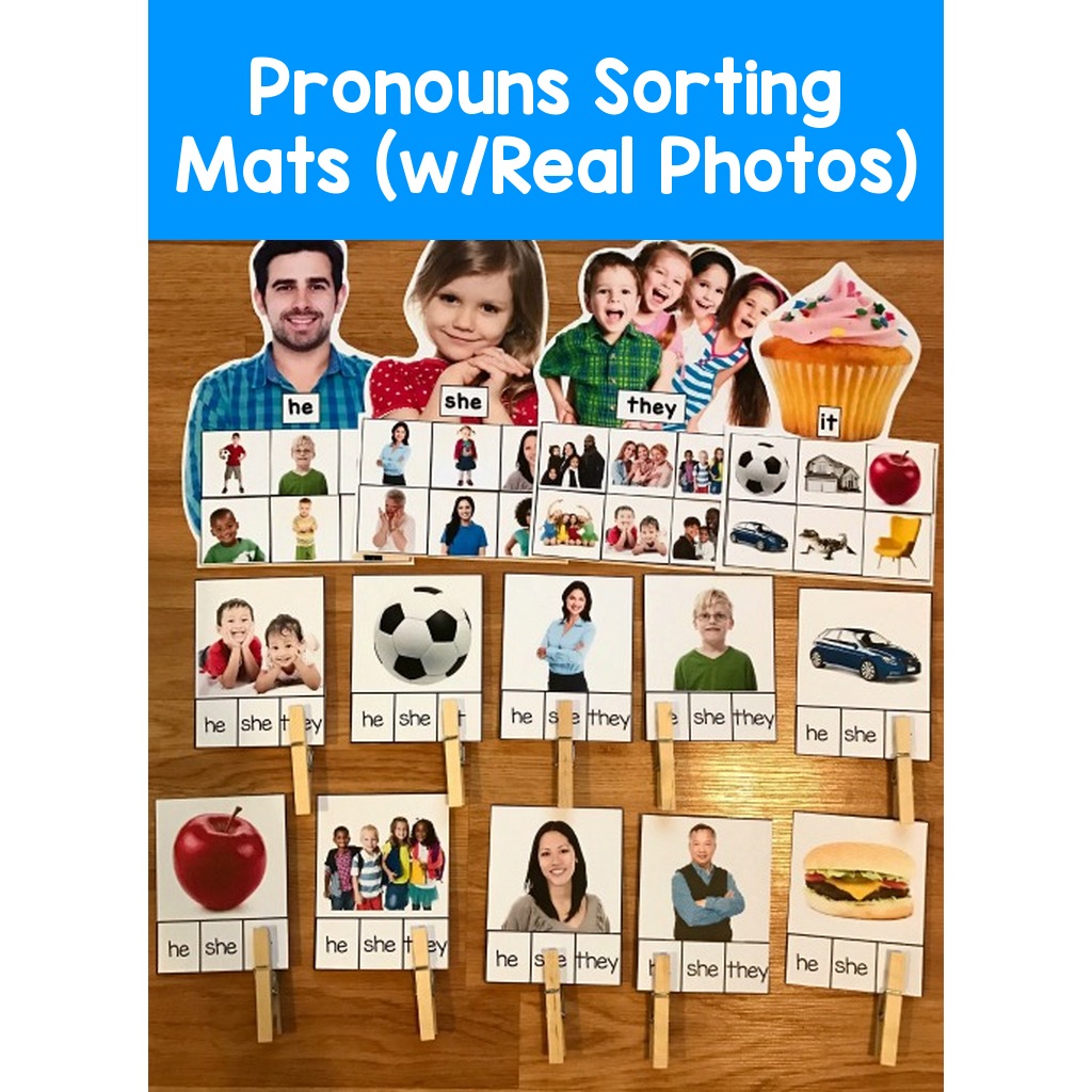 Pronouns Sorting Mats (w/Real Photos)