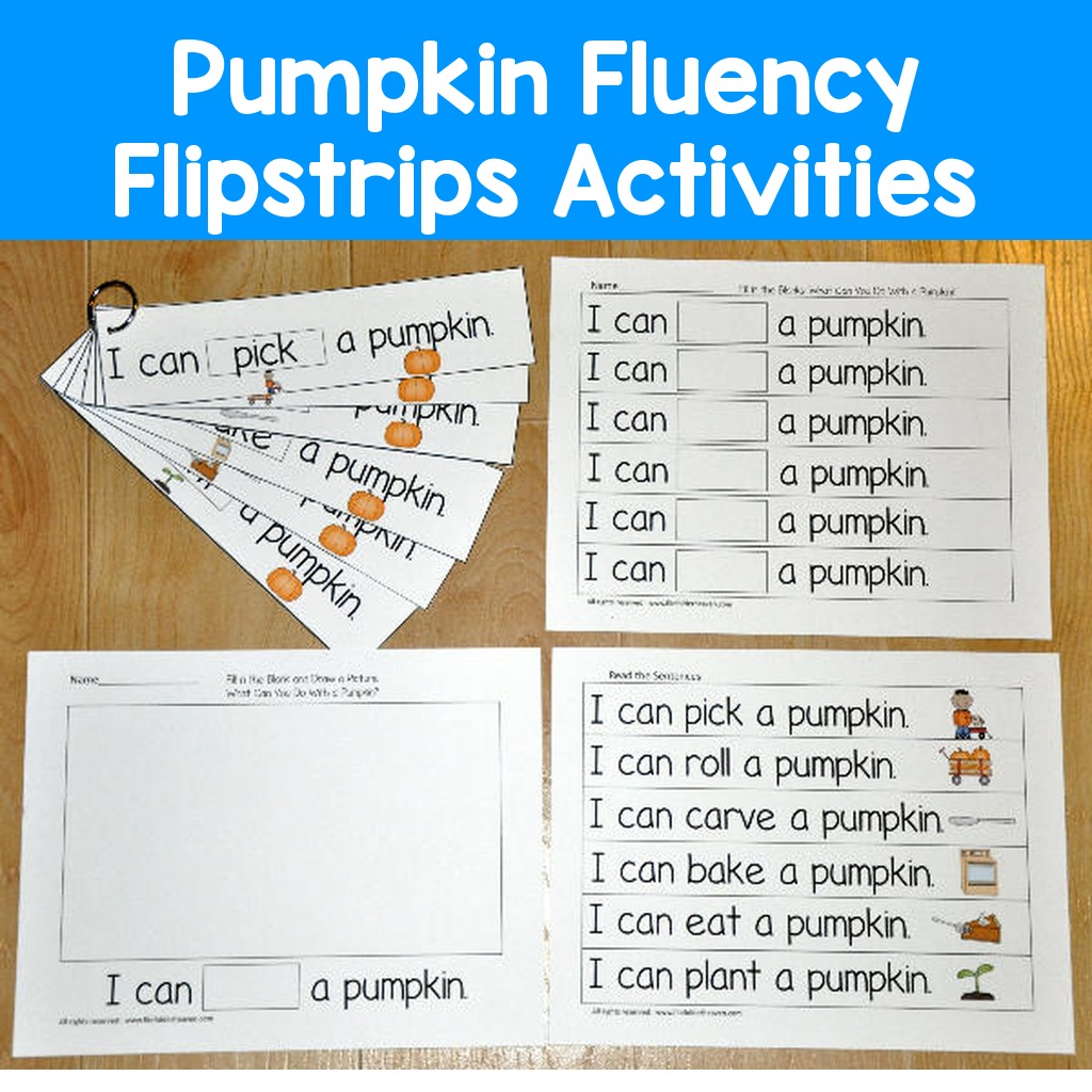 Pumpkin Fluency Flipstrips Activities