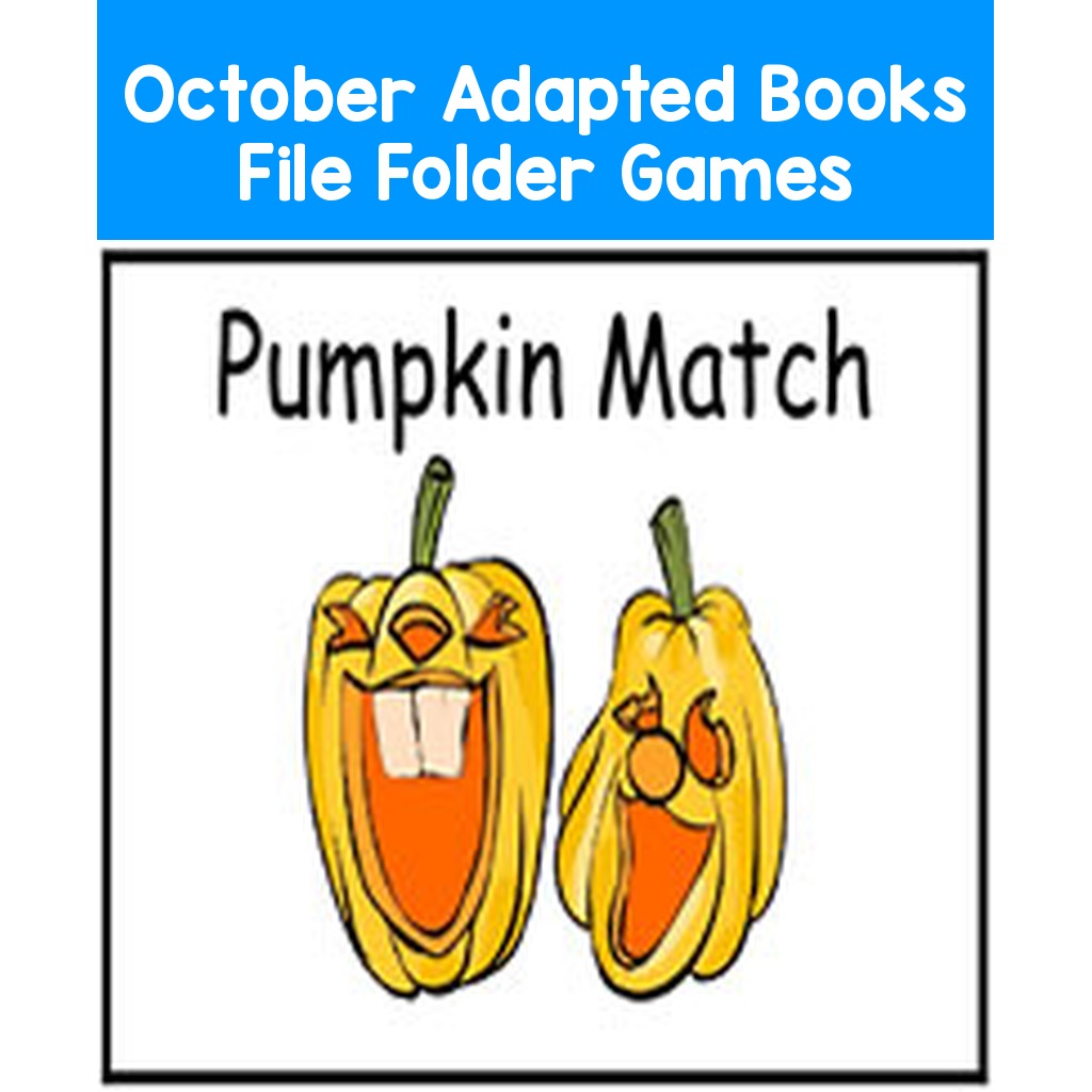 October Adapted Books File Folder Games