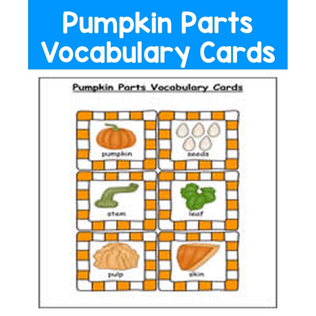 Pumpkin Parts Vocabulary Cards